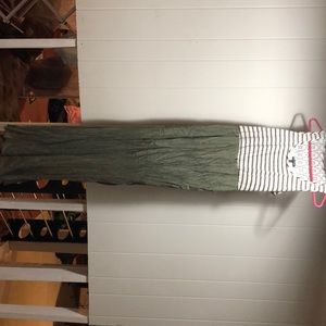 Army green maxi dress